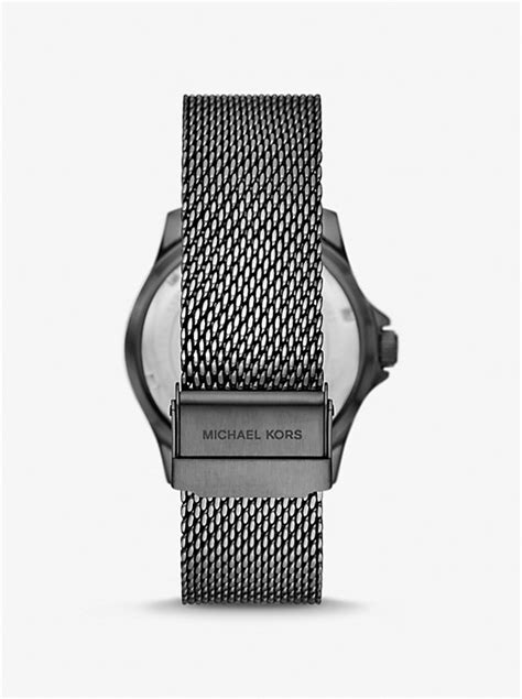 Oversized Slim Everest Gunmetal Mesh Watch 